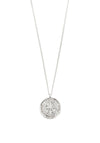Pilgrim Gerda Crystal Compass Necklace, Silver