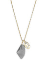 Pilgrim Skuld Grey Pendant Necklace, Gold