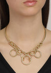 Pilgrim Skuld Linking Rings Necklace, Gold