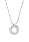 Pilgrim Skuld Triple Linking Rings Necklace, Silver
