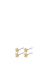 Pilgrim Regina Set of 2 Star Stud Earrings, Gold