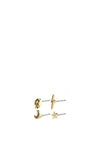 Pilgrim Perla Edgy Stud Earrings, Gold