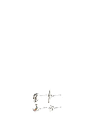 Pilgrim Perla Edgy Stud Earrings, Silver