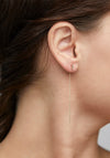 Pilgrim Titiana Front-Back Crystals Earrings, Gold