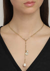 Pilgrim Urd Freshwater Pearl Pendant Necklace, Gold