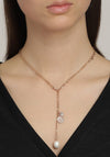 Pilgrim Urd Freshwater Pearl Pendant Necklace, Rose Gold