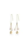 Pilgrim Urd Freshwater Pearl Drop Earrings, Gold