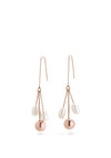 Pilgrim Urd Freshwater Pearl Drop Earrings, Rose Gold