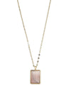 Pilgrim Verdandi Purple Matrix Necklace, Gold