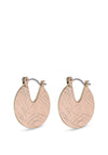 Pilgrim Verdandi Rustic Hoop Earrings, Rose Gold