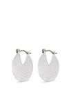 Pilgrim Verdandi Rustic Hoop Earrings, Silver