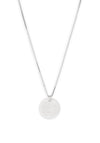 Pilgrim Verdandi Large Rustic Pendant Necklace, Silver