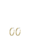 Pilgrim Yggdrasil Chain Hoop Earrings, Gold