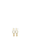 Pilgrim Nyla Crescent Stud & Hoop Set, Gold