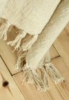 Pineapple Elephant Kabeli Tuffed Throw 170 x 130cm, Cream