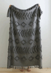 Pineapple Elephant Kabelli Geometric Tufted Throw, Charcoal