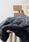 Pineapple Elephant Kabelli Geometric Tufted Throw, Charcoal