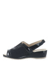 Pitillos Patent Trim Sling Back Comfort Sandals, Black