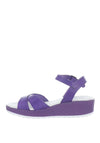 Pitillos Leather Platform Sandals, Purple