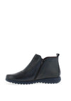 Pitillos Leather Elasatic Panel Boots, Navy