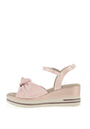 Pitillos Shimmer Knot Wedge Sandals, Blush