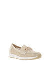 Pitillos Mesh Panel Loafers, Beige