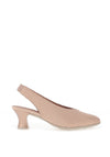 Pitillos Embossed Sling Back Low Heels, Blush