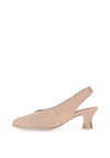 Pitillos Embossed Sling Back Low Heels, Blush