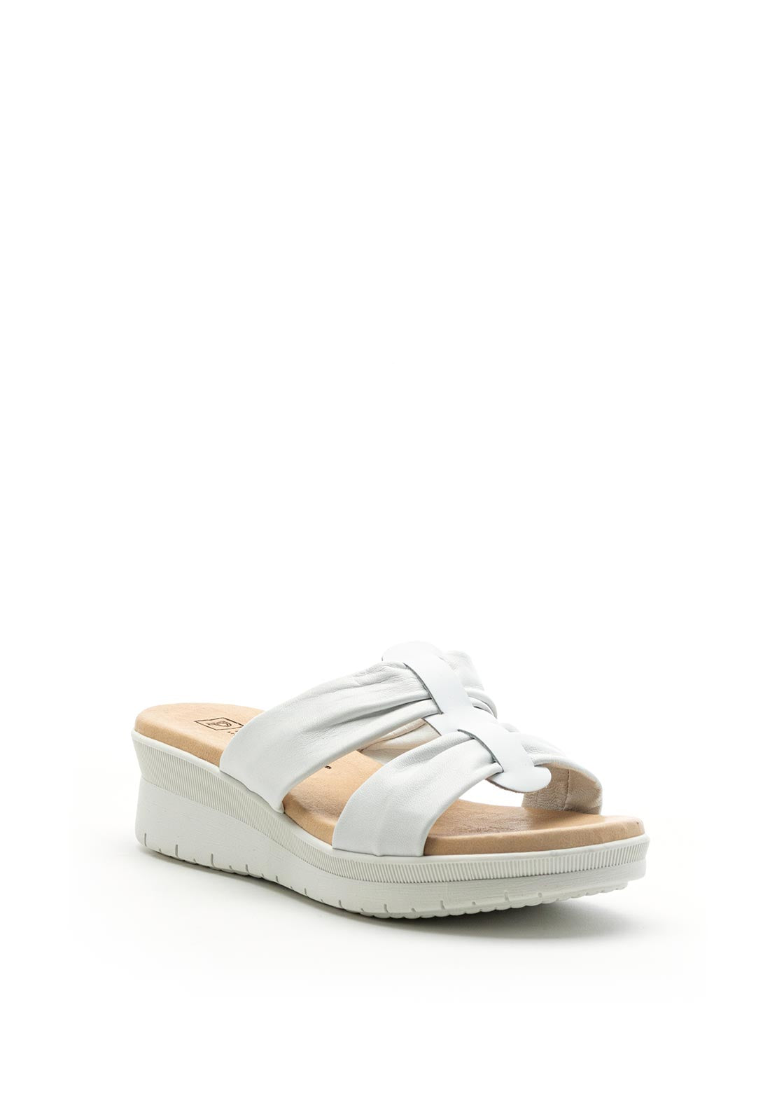 Pitillos Slip On Wedge Mule Sandal, White