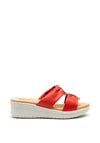 Pitillos Slip On Wedge Mule Sandal, Red
