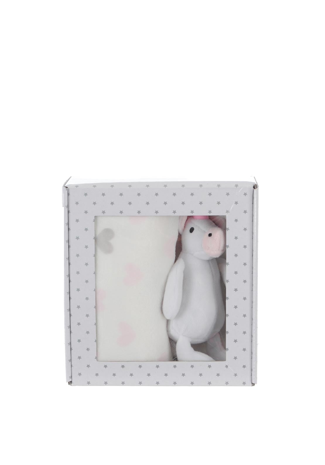 Pitter Patter Blanket & Toy Gift Set, Pink