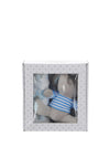 Pitter Patter Muslin Blanket & Toy Gift Set, Blue