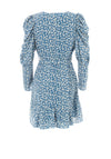 Seventy1 Volume Sleeve Daisy Print Mini Dress, Blue