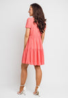Seventy1 Grid Print Mini Dress, Coral