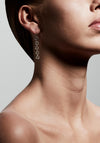 Pilgrim Tessa Crystal Drop Earrings, Rose Gold