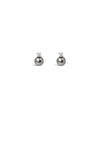 Absolute Grey Pearl Crystal Stud Earrings