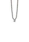 Absolute Pearl Square Crystal Necklace, Grey