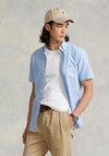 Ralph Lauren Slim Short Sleeved Oxford Shirt, Light Blue