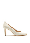 Pomares Scallop Edging Court Shoe, Cream