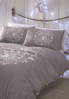 Portfolio Festive Bauble Duvet Set, Grey