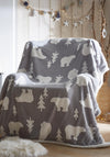 Portfolio Polar Bear Sherpa Fleece Throw