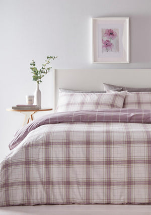 Portfolio Skye Duvet Set Reversible King Duvet Cover, Mauve