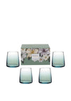 Portmeirion Atrium Set of 4 Wine Glasses, Teal