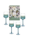 Portmeirion Atrium Set of 4 Wine Glasses, Teal