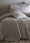 Portfolio Prestige Aspect 200 X 230cm Linen Quilted Throw, Grey