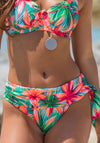 Pour Moi? Heatwave Fold Over Tie Bikini Bottoms, Hawaii Multi