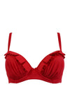 Pour Moi Space Frill Underwired Bikini Top, Red
