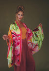 Powder Bird of Paradise Print Scarf, Tangerine