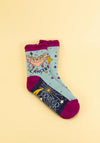 Powder Horoscope Cancer Ankle Socks, Blue