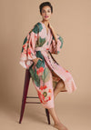 Powder Crane at Sunrise Kimono Gown, Petal